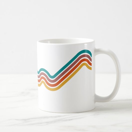 Tasse à café à rayures colorées (Droite)