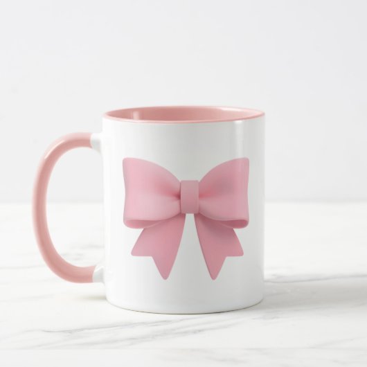 Tasse à café à ruban rose 🎀 (Gauche)