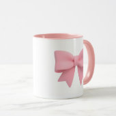 Tasse à café à ruban rose 🎀 (Devant droit)