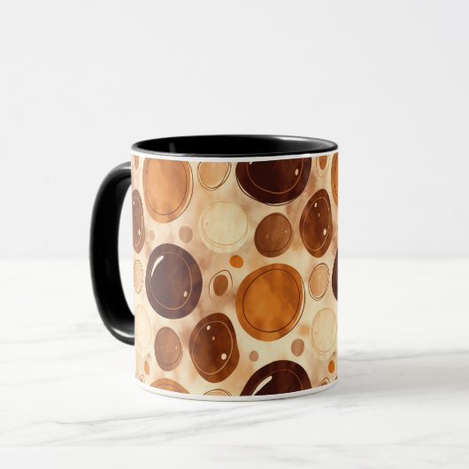 Tasse à café à texture de galet – Style neutre mod (Devant gauche)
