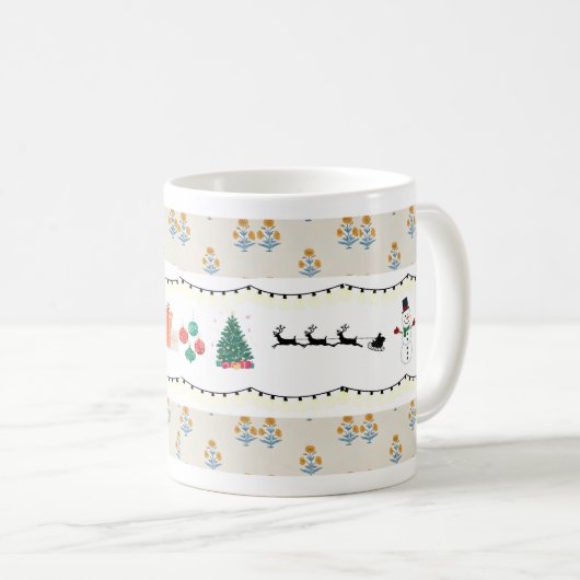 Tasse à café à thème de Noël, (Devant droit)