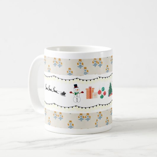 Tasse à café à thème de Noël, (Devant gauche)