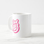 Tasse à café à typographie rétro Good Vibes (Devant gauche)