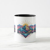 Tasse à café à vague abstraite pour les amateurs d (Centre)