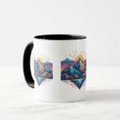 Tasse à café à vague abstraite pour les amateurs d (Devant gauche)