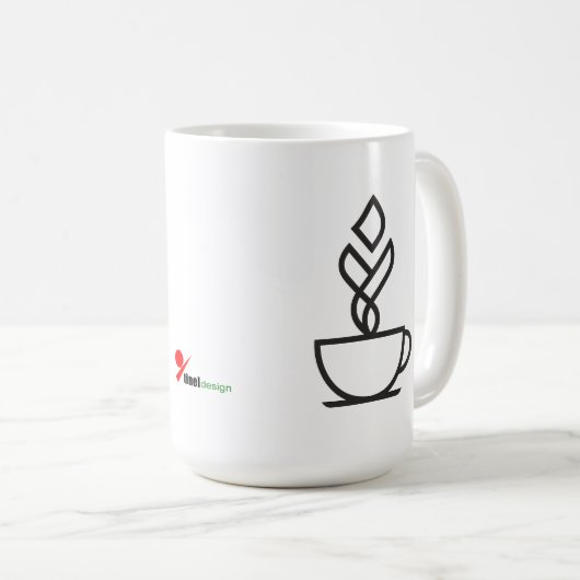 Tasse à café à vapeur géométrique | D d'art en lig (Devant droit)