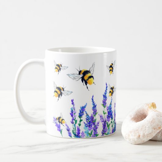 Tasse à café Abeilles de printemps (Avec donut)
