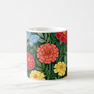 Tasse à café Abstrait Boho Marigolds Papillons