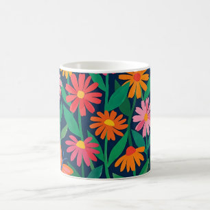 Tasse à café Abstrait Matisse Daisies Papillons