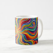 Tasse à café abstraite avec explosion de rayons de (Devant droit)