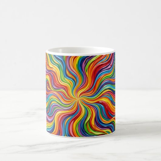 Tasse à café abstraite avec explosion de rayons de (Centre)