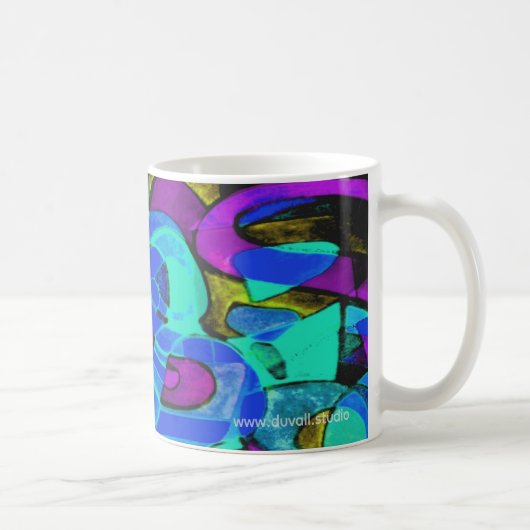 tasse à café abstraite "blue lagoon" (Droite)