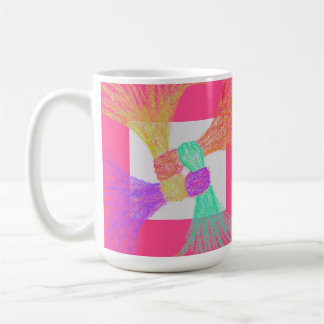 Tasse à café abstraite colorée