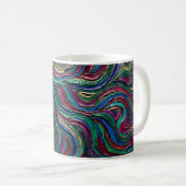 Tasse à café abstraite Delta de rivière Tons de jo (Devant droit)