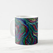 Tasse à café abstraite Delta de rivière Tons de jo (Devant gauche)