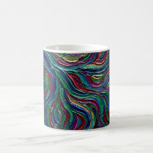 Tasse à café abstraite Delta de rivière Tons de jo