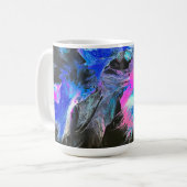 Tasse à café abstraite Electric Bloom (Devant gauche)