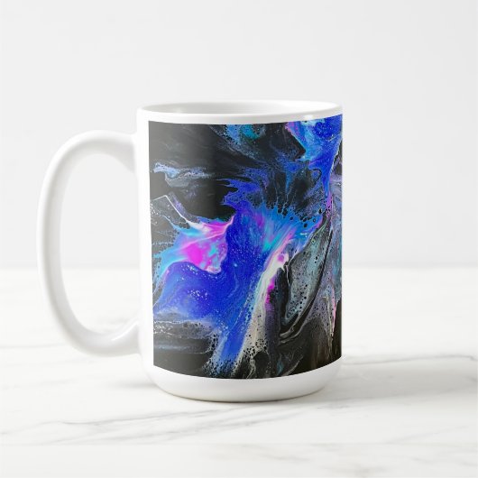 Tasse à café abstraite Electric Bloom (Gauche)