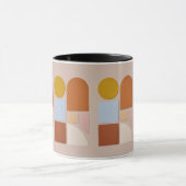 Tasse à café abstraite géométrique moderne (Centre)