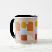 Tasse à café abstraite géométrique moderne (Devant gauche)