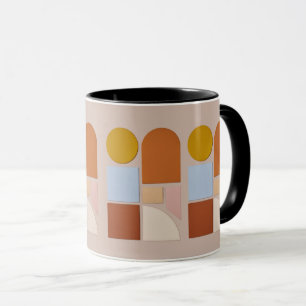 Tasse à café abstraite géométrique moderne