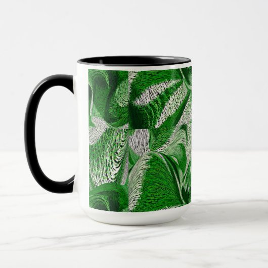 Tasse à café Abstraite noire et verte (Gauche)