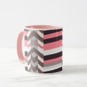 Tasse à café abstraite rose (Devant gauche)