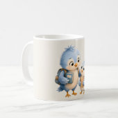 Tasse à café accent oiseau bleu mignon (Devant gauche)