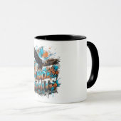 Tasse à café Aigle sans limites | Faune motivation (Devant droit)