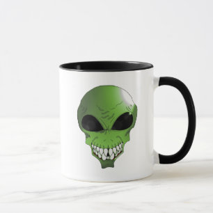 Tasse à café alien verte