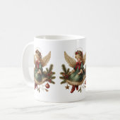 Tasse à café Ange de Noël Vintage (Devant gauche)
