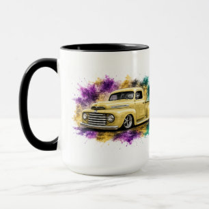 Tasse à café aquarelle camion classique