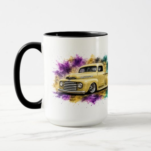 Tasse à café aquarelle camion classique (Gauche)