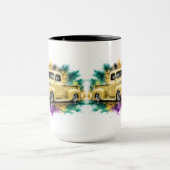 Tasse à café aquarelle camion classique (Centre)