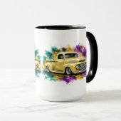 Tasse à café aquarelle camion classique (Devant droit)