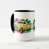 Tasse à café aquarelle camion classique (Devant gauche)