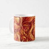 Tasse à café aquarelle rouge champignon abstrait (Devant gauche)