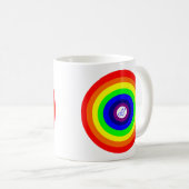 Tasse à café arc-en-ciel pour hommes gays (Devant droit)
