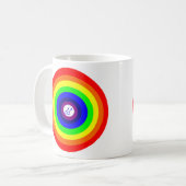 Tasse à café arc-en-ciel pour hommes gays (Devant gauche)