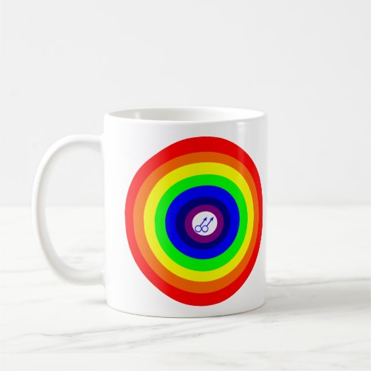 Tasse à café arc-en-ciel pour hommes gays (Gauche)