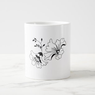 Tasse à café artistique à motif floral charmant