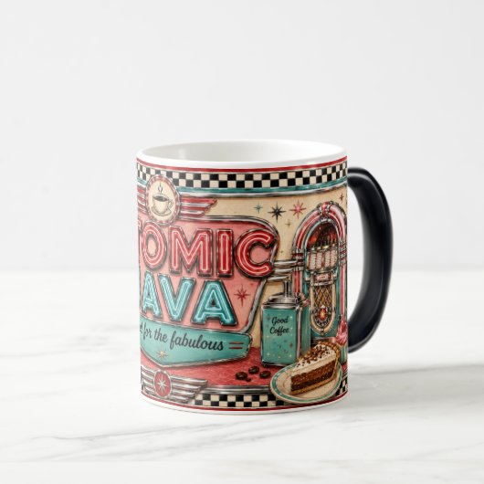 Tasse à café Atomic Java Rétro Diner 1950 (Devant droit)
