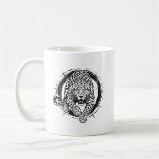 Tasse à café Attaque de Léopard / Jaguar Dynamique