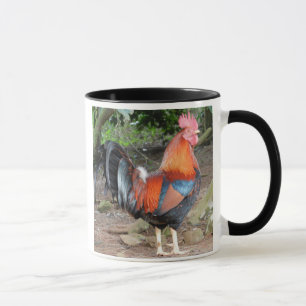 Tasse à café au coq, mug à coq, coq rouge