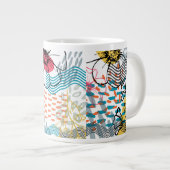 Tasse à café au design de fleurs abstraites (Devant droit)