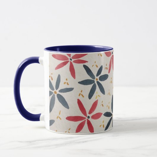 Tasse à café au design floral (Gauche)