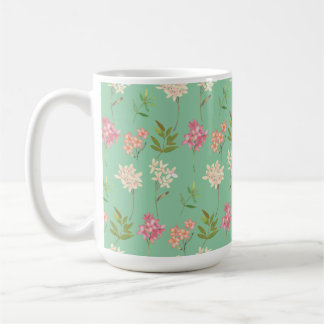 tasse à café au design floral sur arrière - plan v