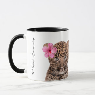 Tasse à café au léopard mignon
