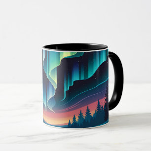 Tasse à café Aurora Borealis Lumières du Nord Fo
