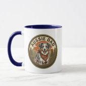 Tasse à café Aussie Dad | Cadeau pour Berger Austr (Gauche)